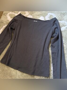 Hollister Black Off-Shoulder Long Sleeve Top